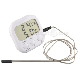 Термометр электронный с щупом,таймером и сигнализацией