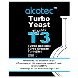 Дрожжи спиртовые Alcotec "Turbo Yeast T3", 120 гр